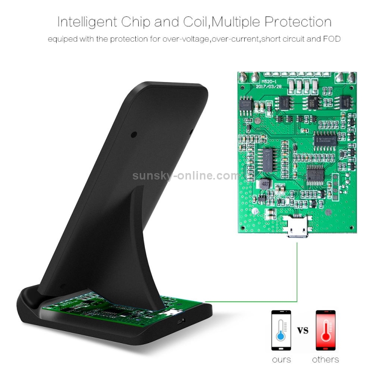 G100 10W Output Vertical Fast Charging Wireless Charger with LED Indicator G100 10W Output Vertical Fast Charging Wireless Charger with LED Indicator