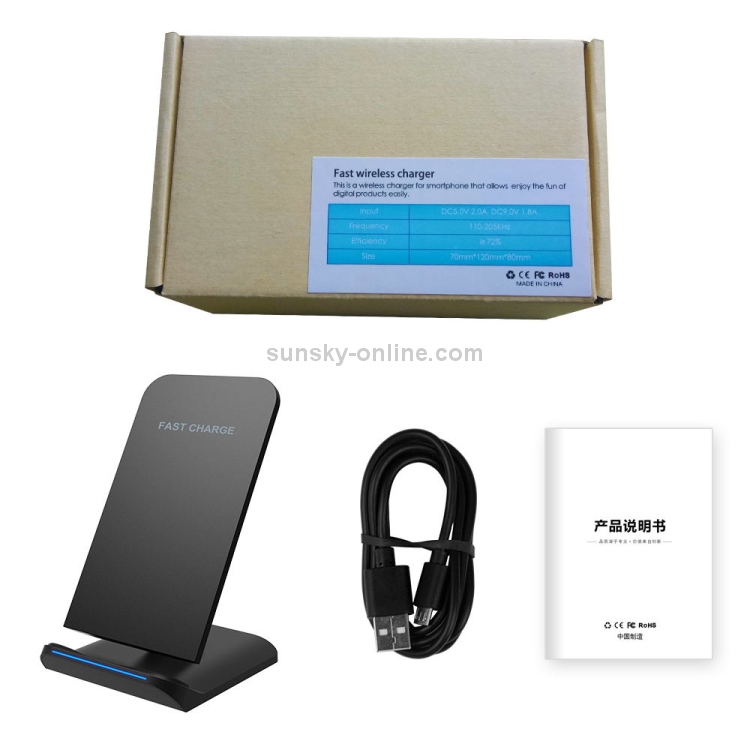 G100 10W Output Vertical Fast Charging Wireless Charger with LED Indicator G100 10W Output Vertical Fast Charging Wireless Charger with LED Indicator