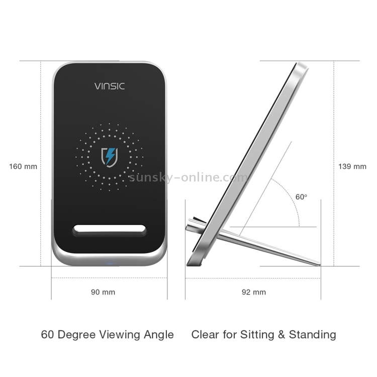 Vinsic Output 5V 1A Qi Standard Wireless Charger Fast Charger Vinsic Output 5V 1A Qi Standard Wireless Charger Fast Charger