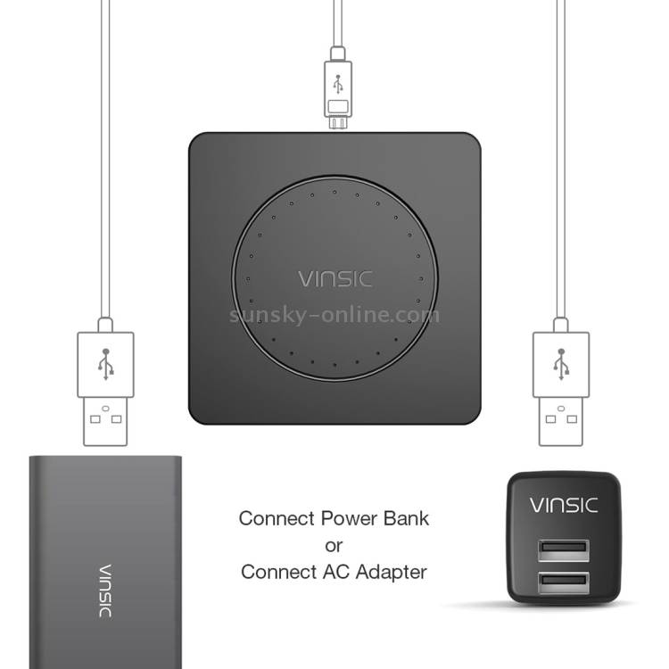 Vinsic 5V 1A Output Qi Standard Portable Wireless Charger Pad Vinsic 5V 1A Output Qi Standard Portable Wireless Charger Pad