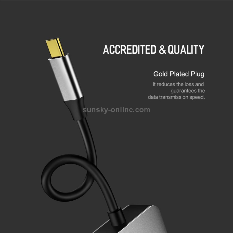 ROCK 8 in 1 USB Hub Type-C to 4K HDMI + RJ45 + USB*3 + SD&TF Card Reader + PD Multifunctional Adapter Converter ROCK 8 in 1 USB Hub Type-C to 4K HDMI + RJ45 + USB*3 + SD&TF Card Reader + PD Multifunctional Adapter Converter
