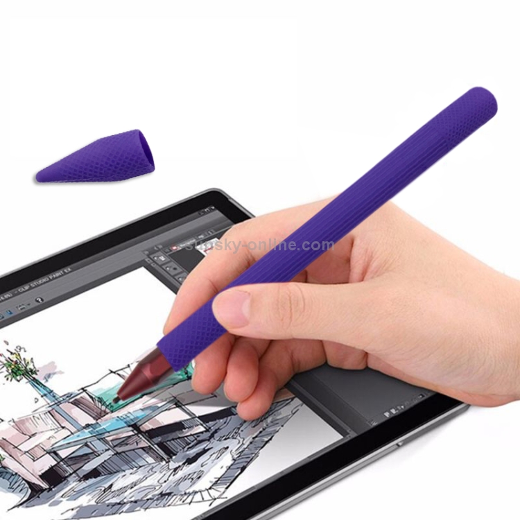 Stylus Pen Silica Gel Protective Case for Microsoft Surface Pro 5 / 6 (Purple) Stylus Pen Silica Gel Protective Case for Microsoft Surface Pro 5 / 6 (Purple)