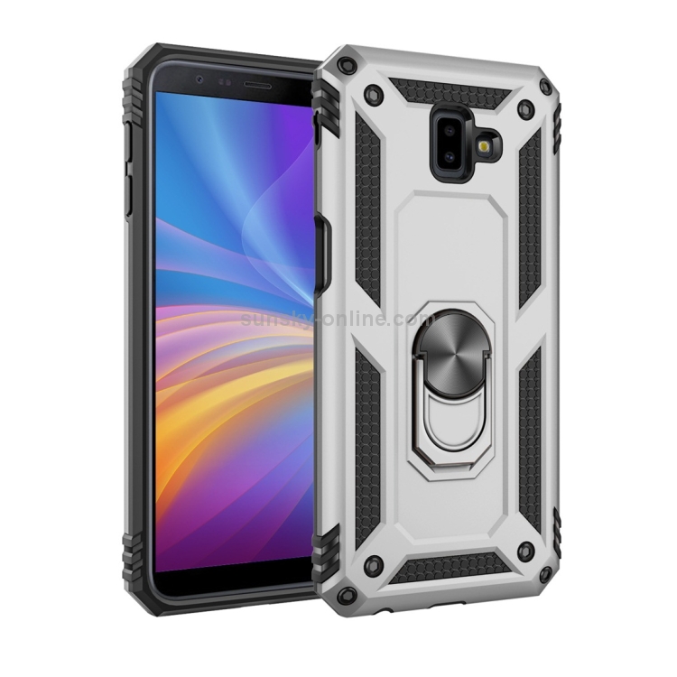 Armor Shockproof TPU + PC Protective Case for Galaxy J6 Plus, with 360 Degree Rotation Holder(Silver) Armor Shockproof TPU + PC Protective Case for Galaxy J6 Plus, with 360 Degree Rotation Holder(Silver)