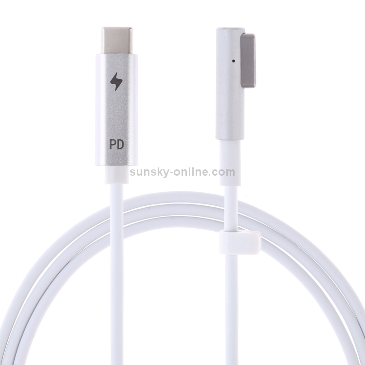 85W 5 Pin MagSafe 1 (L-Shaped) to USB-C / Type-C PD Charging Cable(White) 85W 5 Pin MagSafe 1 (L-Shaped) to USB-C / Type-C PD Charging Cable(White)
