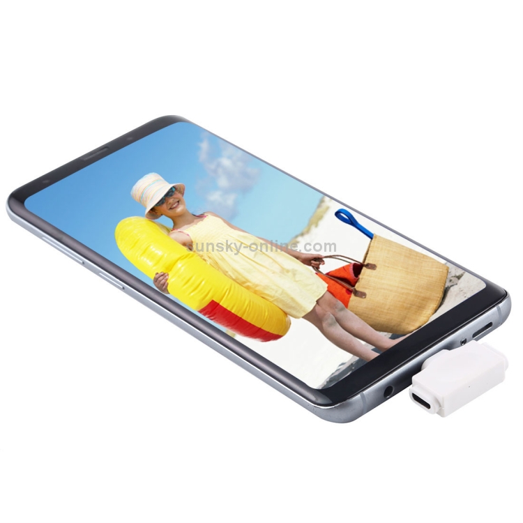 8 Pin Female + Micro USB Female to USB-C / Type-C Male Multi-function Adapter(White) 8 Pin Female + Micro USB Female to USB-C / Type-C Male Multi-function Adapter(White)