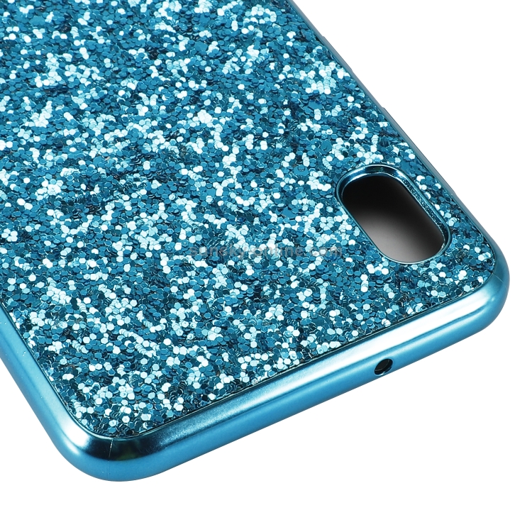 Glittery Powder Shockproof TPU Case for Galaxy A10 (Blue) Glittery Powder Shockproof TPU Case for Galaxy A10 (Blue)