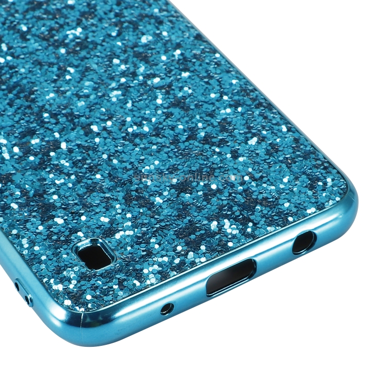 Glittery Powder Shockproof TPU Case for Galaxy A10 (Blue) Glittery Powder Shockproof TPU Case for Galaxy A10 (Blue)