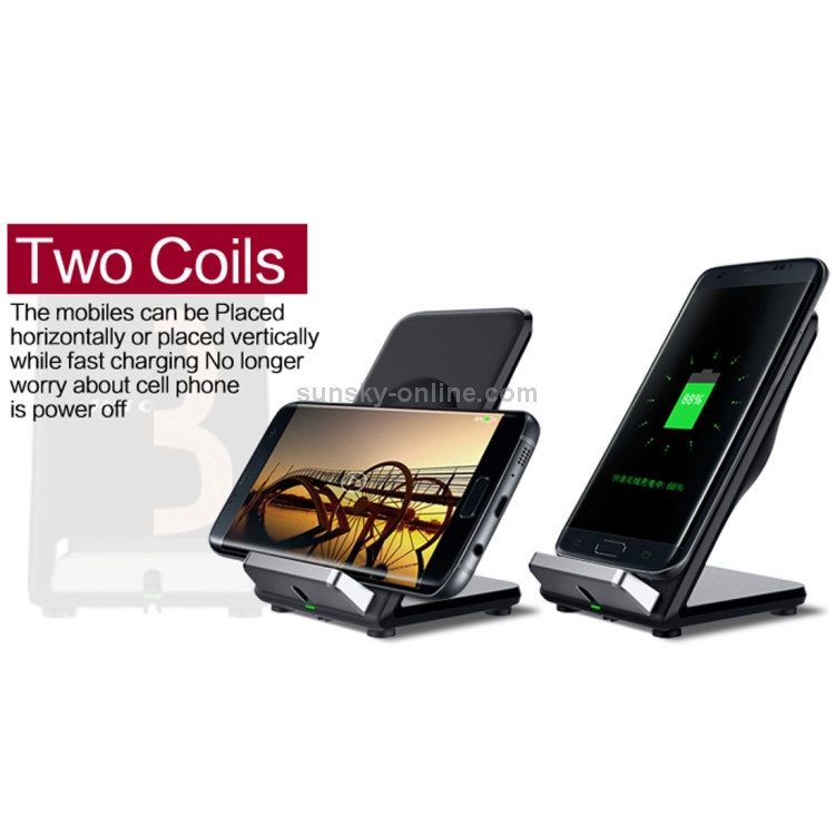 F18 Output 5V 1.2A Qi Standard Wireless Charger, PC+ABS Materials Two Coils Vertical Fast Wireless Charger with Fan F18 Output 5V 1.2A Qi Standard Wireless Charger, PC+ABS Materials Two Coils Vertical Fast Wireless Charger with Fan