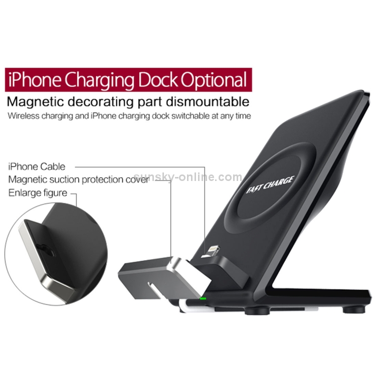 F18 Output 5V 1.2A Qi Standard Wireless Charger, PC+ABS Materials Two Coils Vertical Fast Wireless Charger with Fan F18 Output 5V 1.2A Qi Standard Wireless Charger, PC+ABS Materials Two Coils Vertical Fast Wireless Charger with Fan