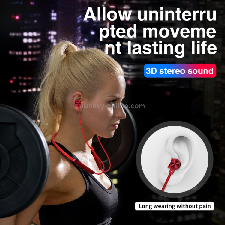 Q40 Hanging Neck Type Sports Waterproof Bluetooth Wireless Earphones(Red) Q40 Hanging Neck Type Sports Waterproof Bluetooth Wireless Earphones(Red)