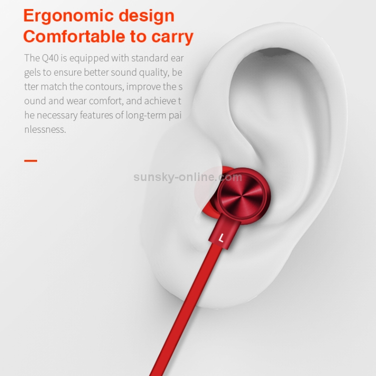 Q40 Hanging Neck Type Sports Waterproof Bluetooth Wireless Earphones(Red) Q40 Hanging Neck Type Sports Waterproof Bluetooth Wireless Earphones(Red)
