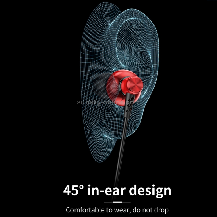 TOTUDESIGN EAUA-028 Bole Series Metal Wired Earphone (Red) TOTUDESIGN EAUA-028 Bole Series Metal Wired Earphone (Red)