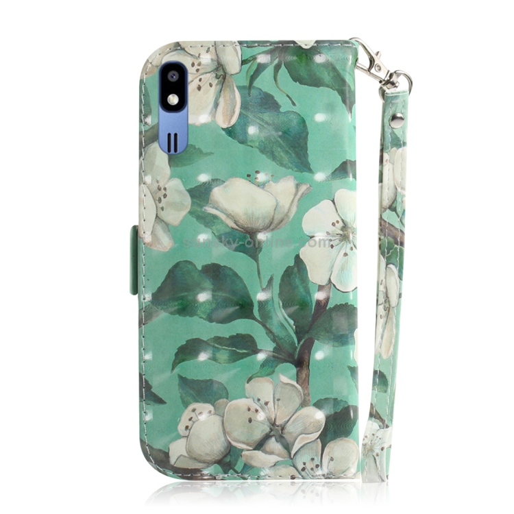 3D Colored Drawing Watercolor Flower Pattern Horizontal Flip Leather Case for Galaxy A2 Core, with Holder & Card Slots & Wallet 3D Colored Drawing Watercolor Flower Pattern Horizontal Flip Leather Case for Galaxy A2 Core, with Holder & Card Slots & Wallet