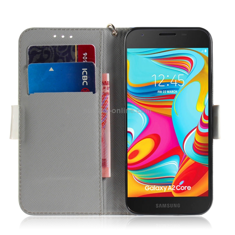 3D Colored Drawing Watercolor Flower Pattern Horizontal Flip Leather Case for Galaxy A2 Core, with Holder & Card Slots & Wallet 3D Colored Drawing Watercolor Flower Pattern Horizontal Flip Leather Case for Galaxy A2 Core, with Holder & Card Slots & Wallet