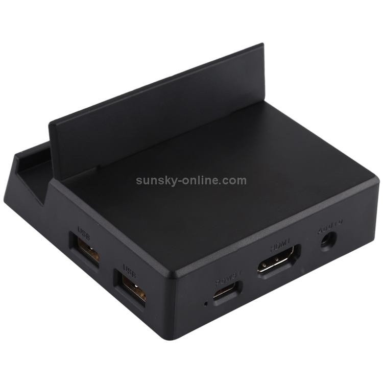 V105 USB-C / Type-C a USB 2.0 x 3 + USB-C / Type-C + HDMI + Puerto de audio + Lector de tarjetas SD / TF Soporte de teléfono multifunción Estación de acoplamiento HUB - 2