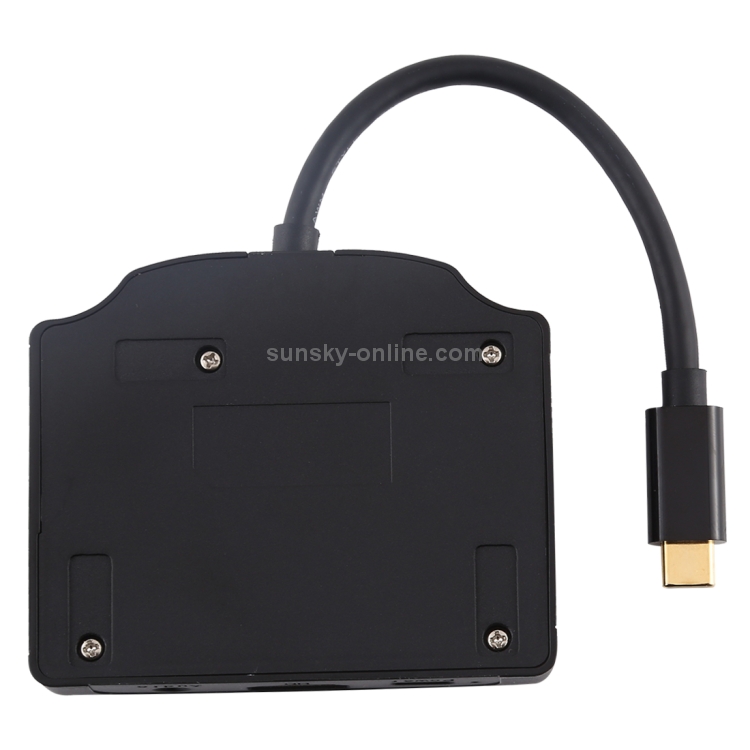 V178A USB-C / Type-C a USB 3.0 x 3 + USB-C / Type-C + HDMI + Puerto de audio + Lector de tarjetas SD / TF Adaptador HUB multifunción - 3