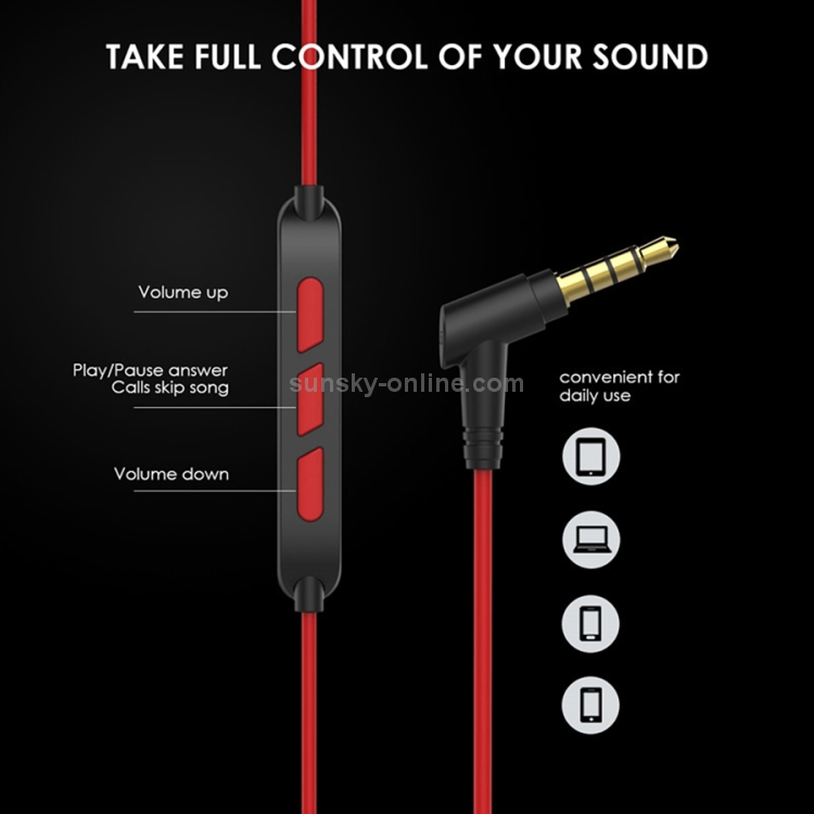 UiiSii T6 Universal Dual Dynamic Drivers HIFI In-Ear Wired Earphone(Red) UiiSii T6 Universal Dual Dynamic Drivers HIFI In-Ear Wired Earphone(Red)