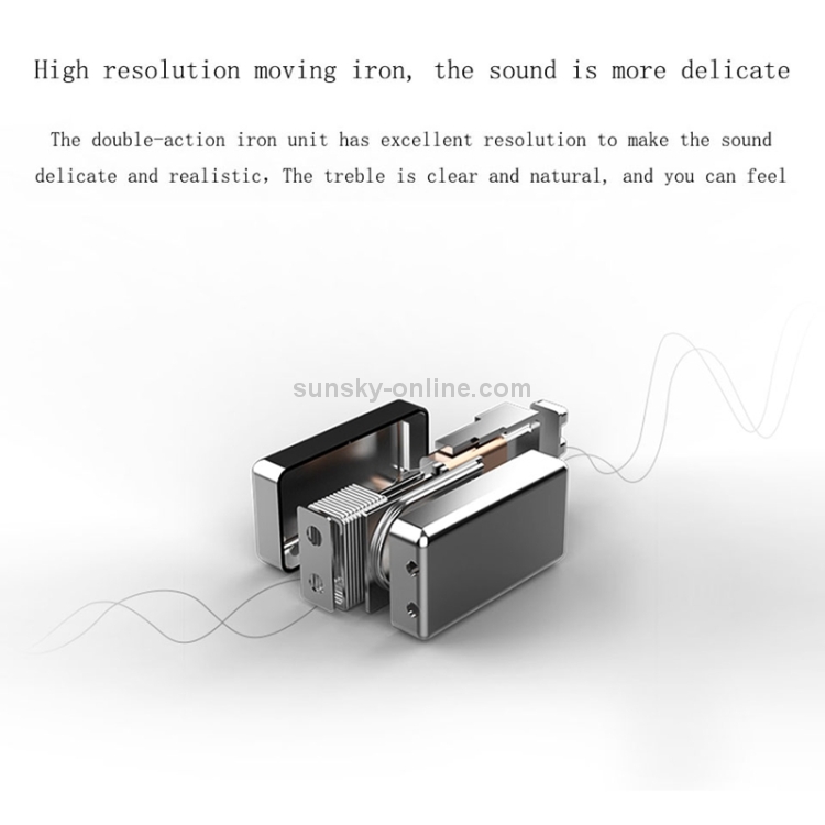 UiiSii DT800 Universal HIFI Double Moving Iron + Double Moving Coil Drivers In-Ear Earphone (Black)