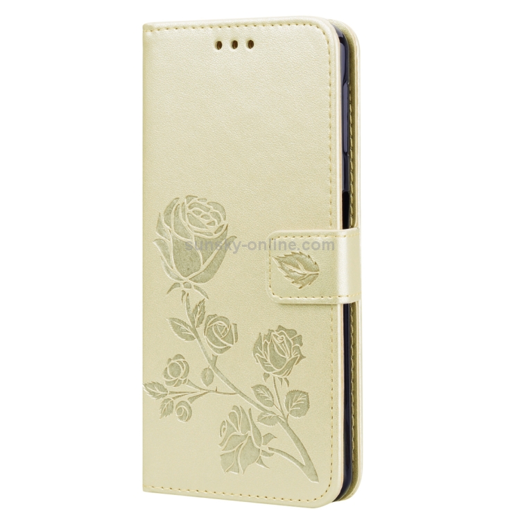Rose Embossed Horizontal Flip PU Leather Case for Samsung Galaxy A7 (2018) , with Holder & Card Slots & Wallet (Gold) Rose Embossed Horizontal Flip PU Leather Case for Samsung Galaxy A7 (2018) , with Holder & Card Slots & Wallet (Gold)