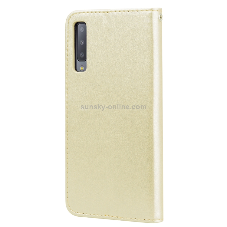 Rose Embossed Horizontal Flip PU Leather Case for Samsung Galaxy A7 (2018) , with Holder & Card Slots & Wallet (Gold) Rose Embossed Horizontal Flip PU Leather Case for Samsung Galaxy A7 (2018) , with Holder & Card Slots & Wallet (Gold)