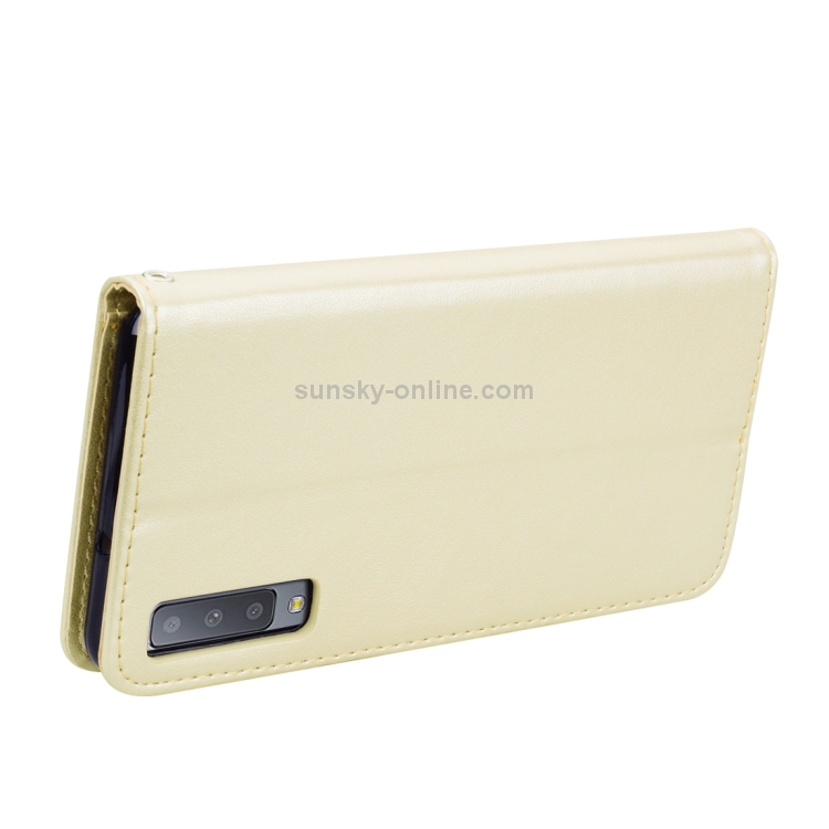 Rose Embossed Horizontal Flip PU Leather Case for Samsung Galaxy A7 (2018) , with Holder & Card Slots & Wallet (Gold) Rose Embossed Horizontal Flip PU Leather Case for Samsung Galaxy A7 (2018) , with Holder & Card Slots & Wallet (Gold)