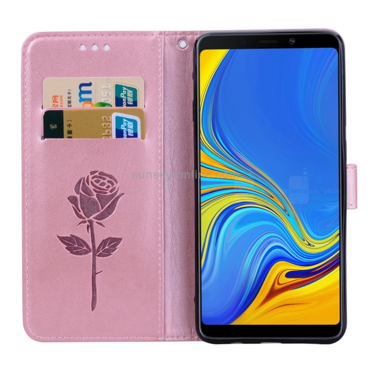 Rose Embossed Horizontal Flip PU Leather Case for Samsung Galaxy A9 (2018) , with Holder & Card Slots & Wallet (Rose Gold) Rose Embossed Horizontal Flip PU Leather Case for Samsung Galaxy A9 (2018) , with Holder & Card Slots & Wallet (Rose Gold)