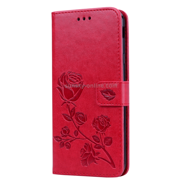 Rose Embossed Horizontal Flip PU Leather Case for Samsung Galaxy J4 Plus, with Holder & Card Slots & Wallet (Red) Rose Embossed Horizontal Flip PU Leather Case for Samsung Galaxy J4 Plus, with Holder & Card Slots & Wallet (Red)