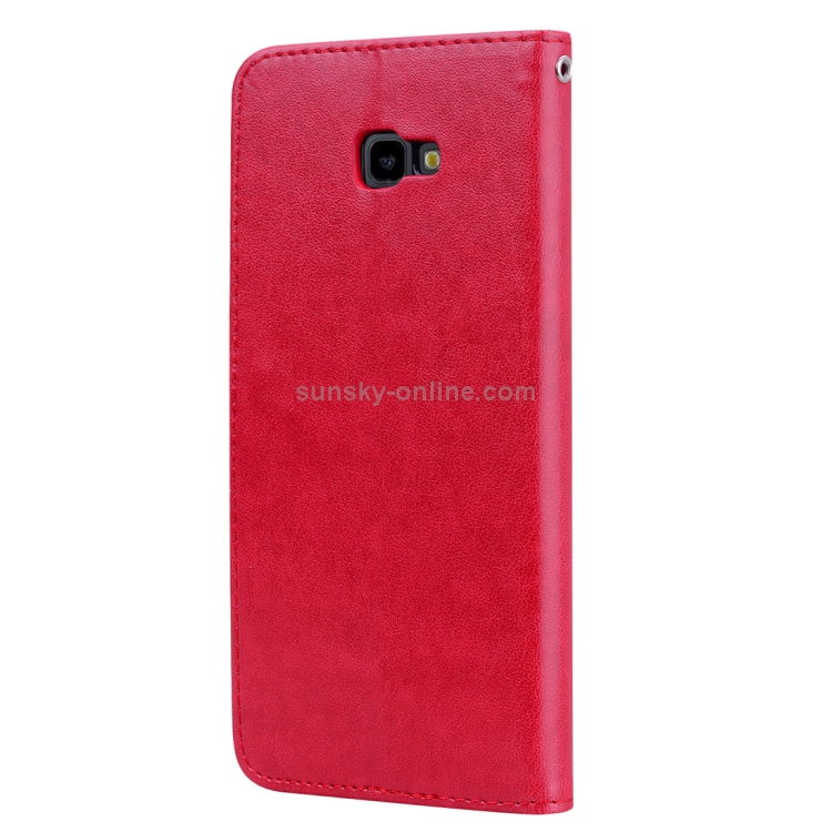 Rose Embossed Horizontal Flip PU Leather Case for Samsung Galaxy J4 Plus, with Holder & Card Slots & Wallet (Red) Rose Embossed Horizontal Flip PU Leather Case for Samsung Galaxy J4 Plus, with Holder & Card Slots & Wallet (Red)