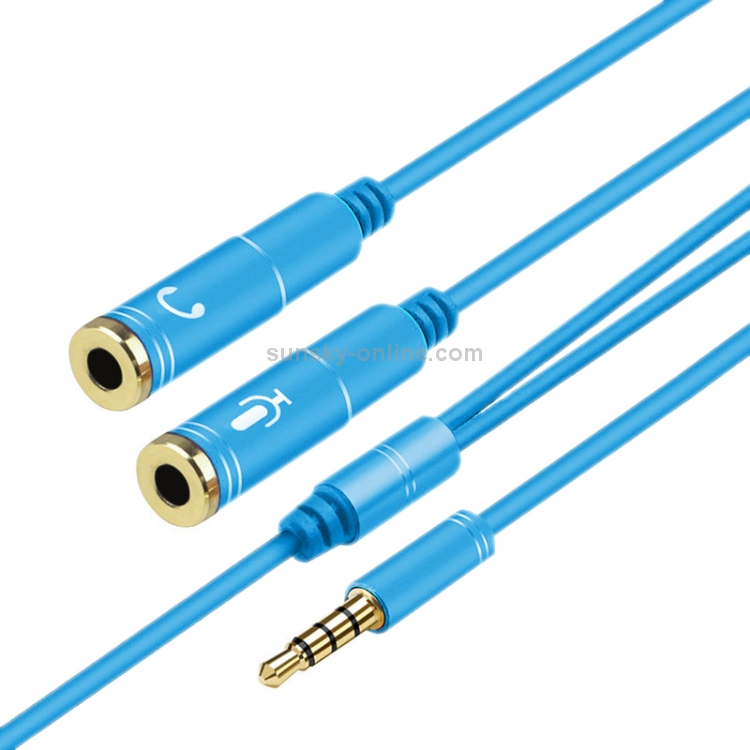 2 in 1 3.5mm Male to Double 3.5mm Female TPE Highelastic Audio Cable