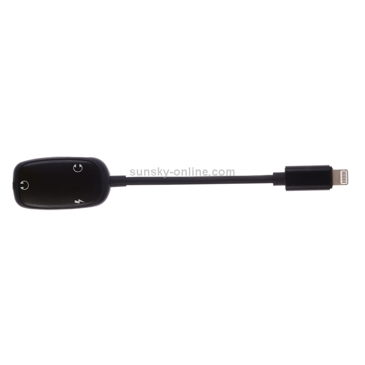 8 Pin to 8 Pin Charging Interface + 8 Pin Earphone Interface + 3.5mm Audio Interface Earphone Adapter(Black) 8 Pin to 8 Pin Charging Interface + 8 Pin Earphone Interface + 3.5mm Audio Interface Earphone Adapter(Black)