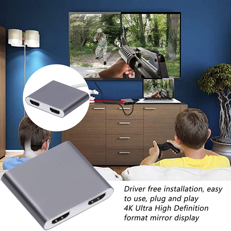 Salida de interfaz HDMI doble 4K Ultra HD a adaptador USB-C / Type-C - 5