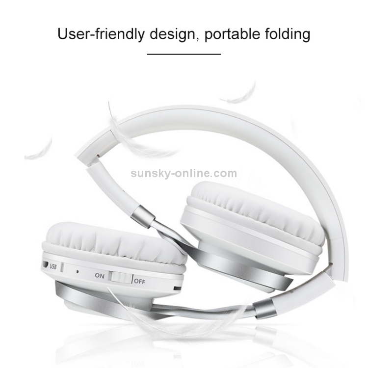 BT-06 Over-Ear Wireless Headphones Adjustable Foldable Bluetooth Headset with Mic(Black Blue) BT-06 Over-Ear Wireless Headphones Adjustable Foldable Bluetooth Headset with Mic(Black Blue)
