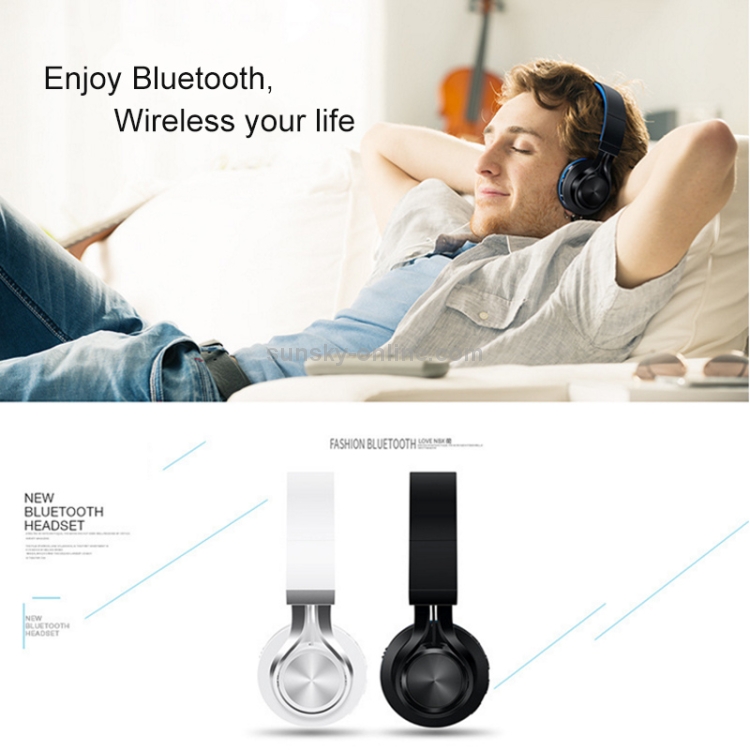 BT-06 Over-Ear Wireless Headphones Adjustable Foldable Bluetooth Headset with Mic(Black Blue) BT-06 Over-Ear Wireless Headphones Adjustable Foldable Bluetooth Headset with Mic(Black Blue)