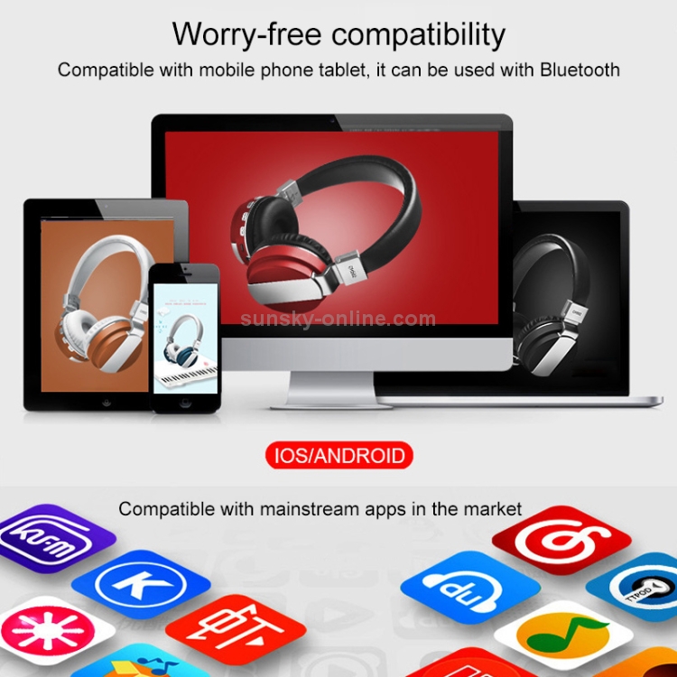 2 in1 Bluetooth Wireless Headphones + MP3 function Stereo Heavy Bass Cordless Gaming Music Headset Earphone(Black) 2 in1 Bluetooth Wireless Headphones + MP3 function Stereo Heavy Bass Cordless Gaming Music Headset Earphone(Black)