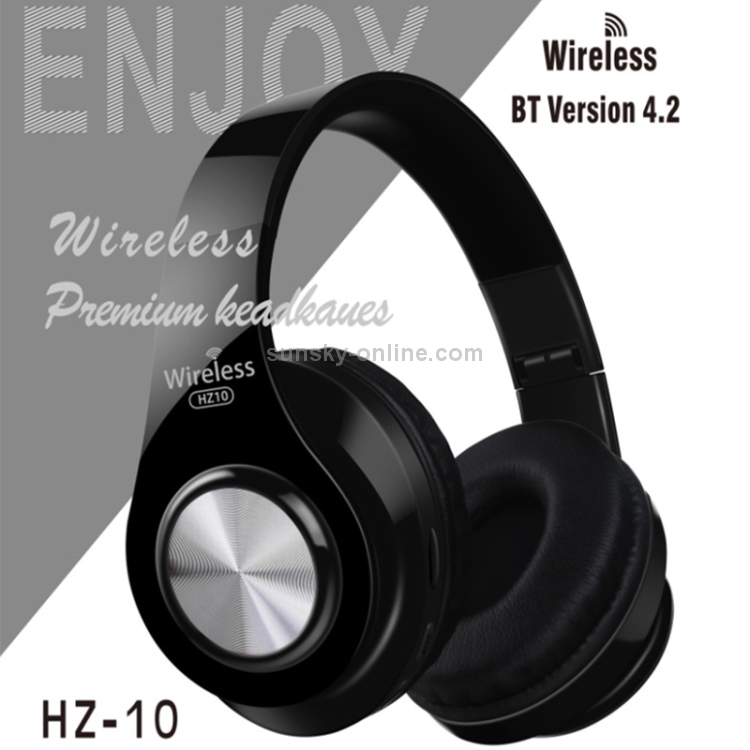 HZ10 Wireless Over-Ear Bluetooth Headphone Foldable Headset Adjustable Earphone With Mic (Black) HZ10 Wireless Over-Ear Bluetooth Headphone Foldable Headset Adjustable Earphone With Mic (Black)