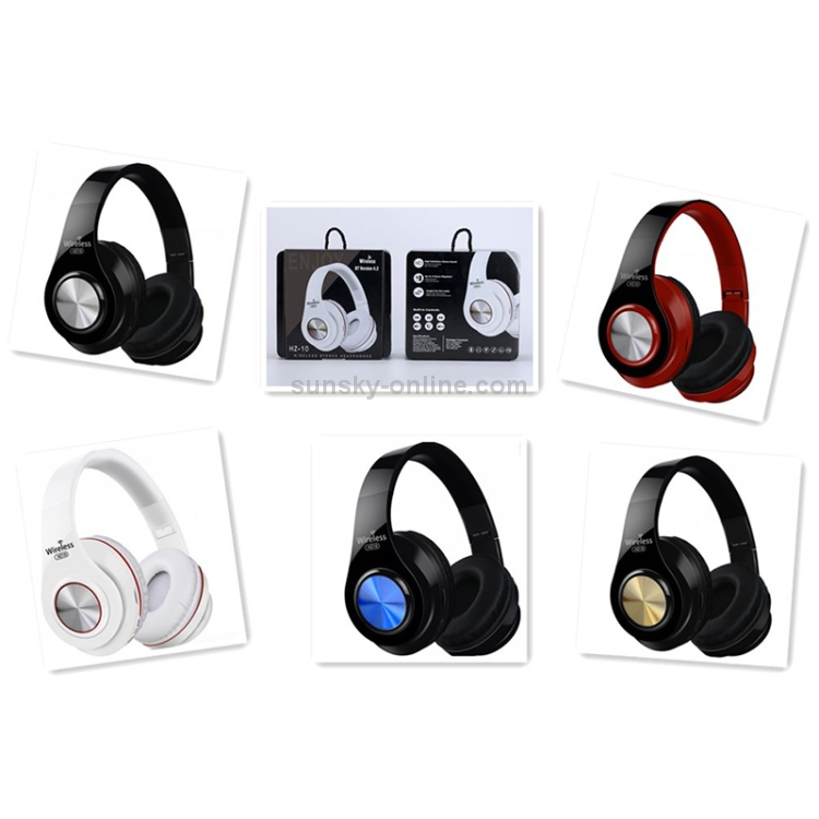 HZ10 Wireless Over-Ear Bluetooth Headphone Foldable Headset Adjustable Earphone With Mic (Black) HZ10 Wireless Over-Ear Bluetooth Headphone Foldable Headset Adjustable Earphone With Mic (Black)