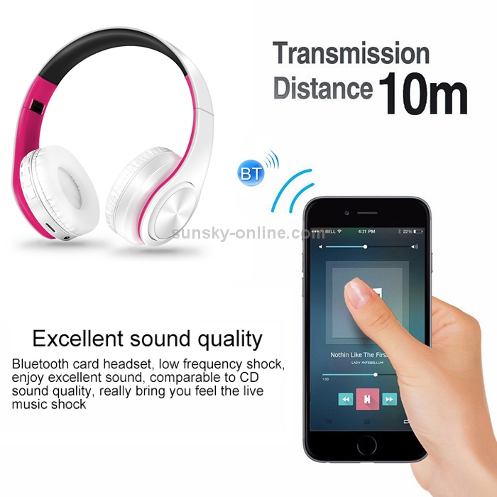 LPT660 Wireless Folding Sports Stereo Music Bluetooth Phones Earphones Support TF Card (Rose Red) LPT660 Wireless Folding Sports Stereo Music Bluetooth Phones Earphones Support TF Card (Rose Red)