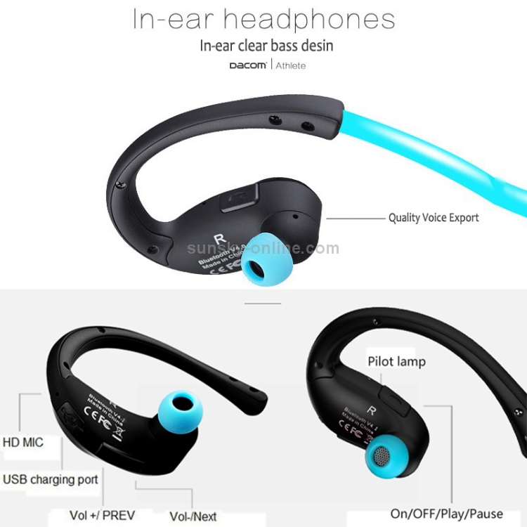 Dacom Athlete Sport Running Bluetooth Earphone Stereo Audio Headset with Mic(Red) Dacom Athlete Sport Running Bluetooth Earphone Stereo Audio Headset with Mic(Red)