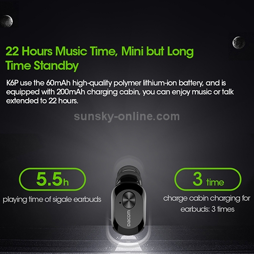 Dacom K6P Mini Stereo Bluetooth V4.1 Earbuds Buds In-ear Earphone with Charging Box, Battery Capacity: 1000mAh(Flesh Color) Dacom K6P Mini Stereo Bluetooth V4.1 Earbuds Buds In-ear Earphone with Charging Box, Battery Capacity: 1000mAh(Flesh Color)