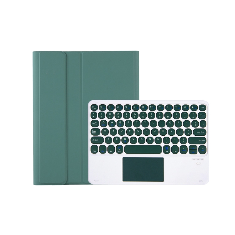For iPad 10th Gen 10.9 2022 YA10B-A Lambskin Texture Bluetooth Touch Keyboard Leather Tablet Case with Pen Slot (Dark Green) For iPad 10th Gen 10.9 2022 YA10B-A Lambskin Texture Bluetooth Touch Keyboard Leather Tablet Case with Pen Slot (Dark Green)