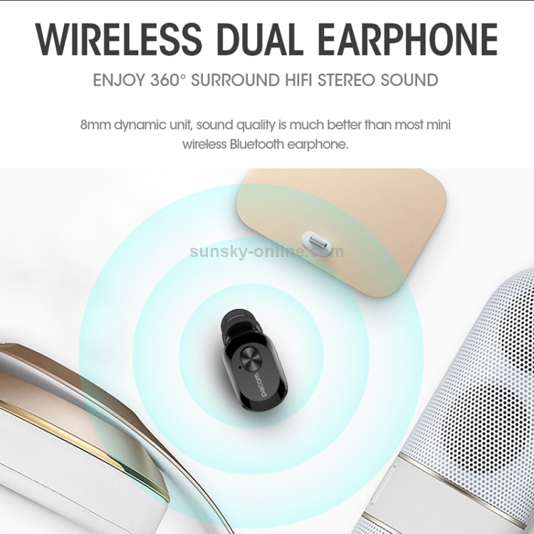 Dacom K6H Mini Stereo Bluetooth Earbuds Buds In-ear Earphone with Charging Box (Black) Dacom K6H Mini Stereo Bluetooth Earbuds Buds In-ear Earphone with Charging Box (Black)