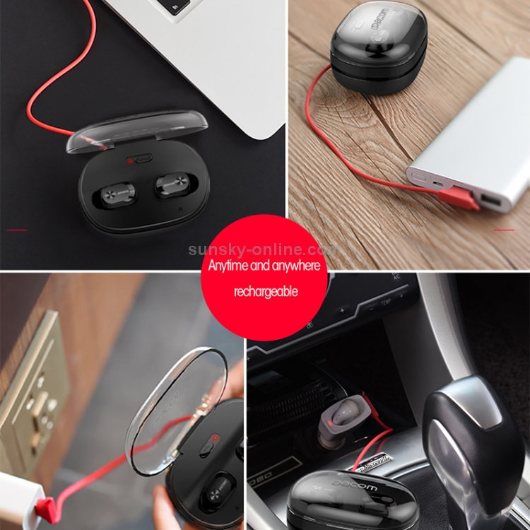 Dacom K6H Mini Stereo Bluetooth Earbuds Buds In-ear Earphone with Charging Box (Black) Dacom K6H Mini Stereo Bluetooth Earbuds Buds In-ear Earphone with Charging Box (Black)
