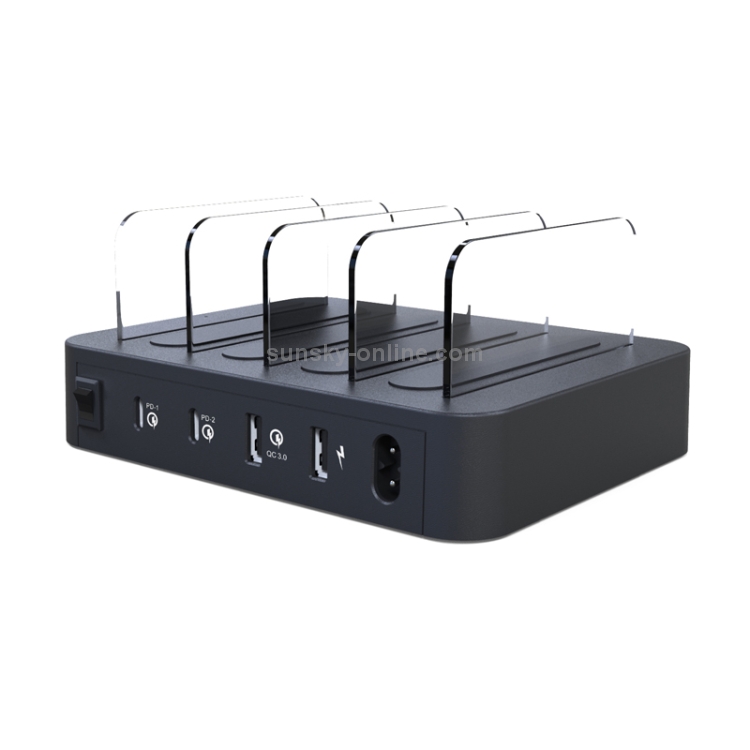 45W PD USB-C / Type-C + 18W PD USB-C / Type-C + 18W QC 3.0 USB + USB Ports Smart Charger with Detachable Bezel, EU Plug 45W PD USB-C / Type-C + 18W PD USB-C / Type-C + 18W QC 3.0 USB + USB Ports Smart Charger with Detachable Bezel, EU Plug