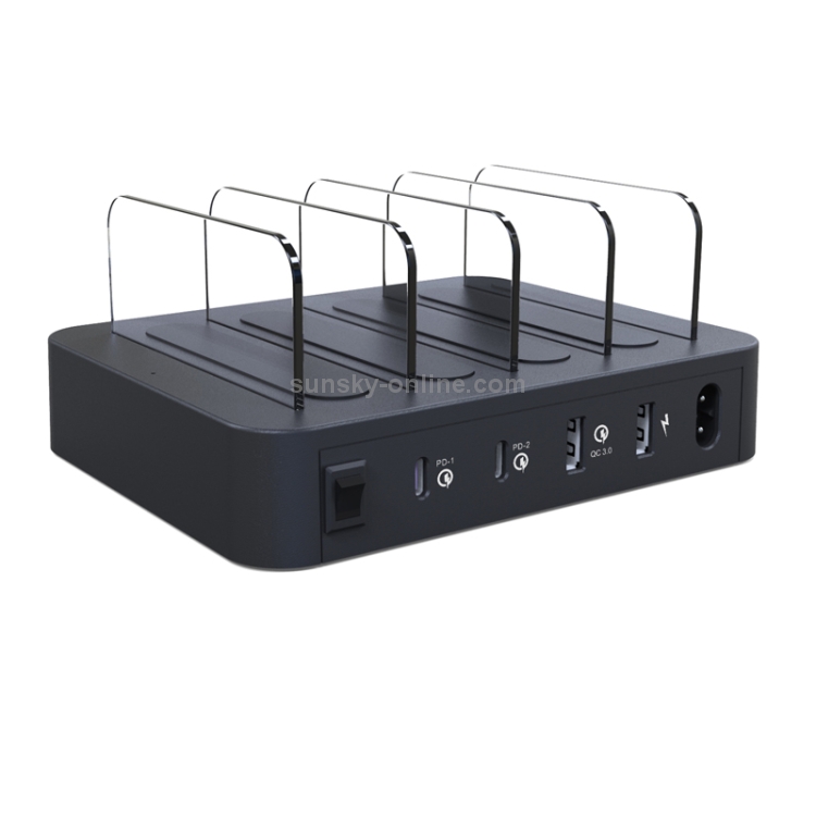45W PD USB-C / Type-C + 18W PD USB-C / Type-C + 18W QC 3.0 USB + USB Ports Smart Charger with Detachable Bezel, EU Plug 45W PD USB-C / Type-C + 18W PD USB-C / Type-C + 18W QC 3.0 USB + USB Ports Smart Charger with Detachable Bezel, EU Plug
