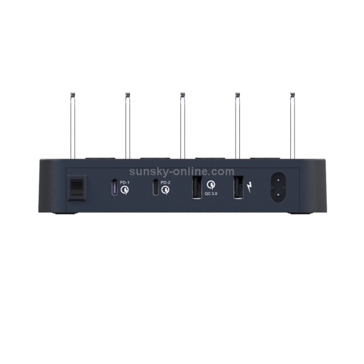 45W PD USB-C / Type-C + 18W PD USB-C / Type-C + 18W QC 3.0 USB + USB Ports Smart Charger with Detachable Bezel, EU Plug 45W PD USB-C / Type-C + 18W PD USB-C / Type-C + 18W QC 3.0 USB + USB Ports Smart Charger with Detachable Bezel, EU Plug
