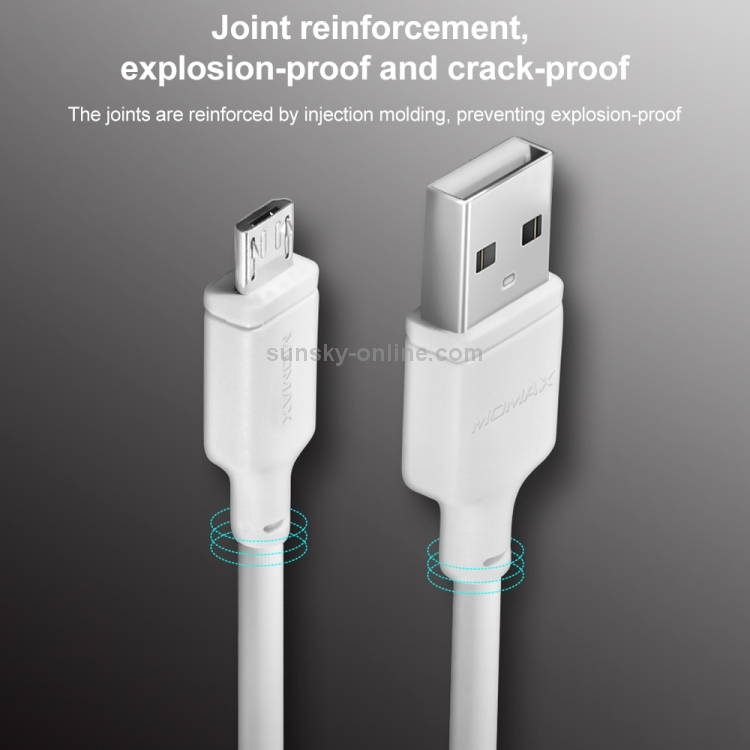 MOMAX DM16D 2.4A USB to Micro USB Charging Transmission Data Cable ...