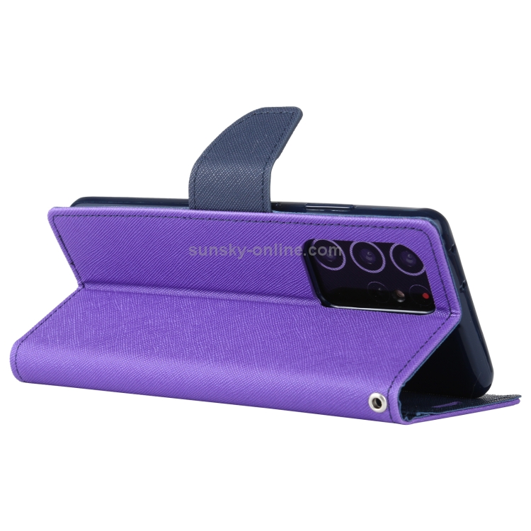For Samsung Galaxy S21 Ultra 5G GOOSPERY FANCY DIARY Horizontal Flip PU Leather Case with Holder & Card Slots & Wallet (Purple) For Samsung Galaxy S21 Ultra 5G GOOSPERY FANCY DIARY Horizontal Flip PU Leather Case with Holder & Card Slots & Wallet (Purple)