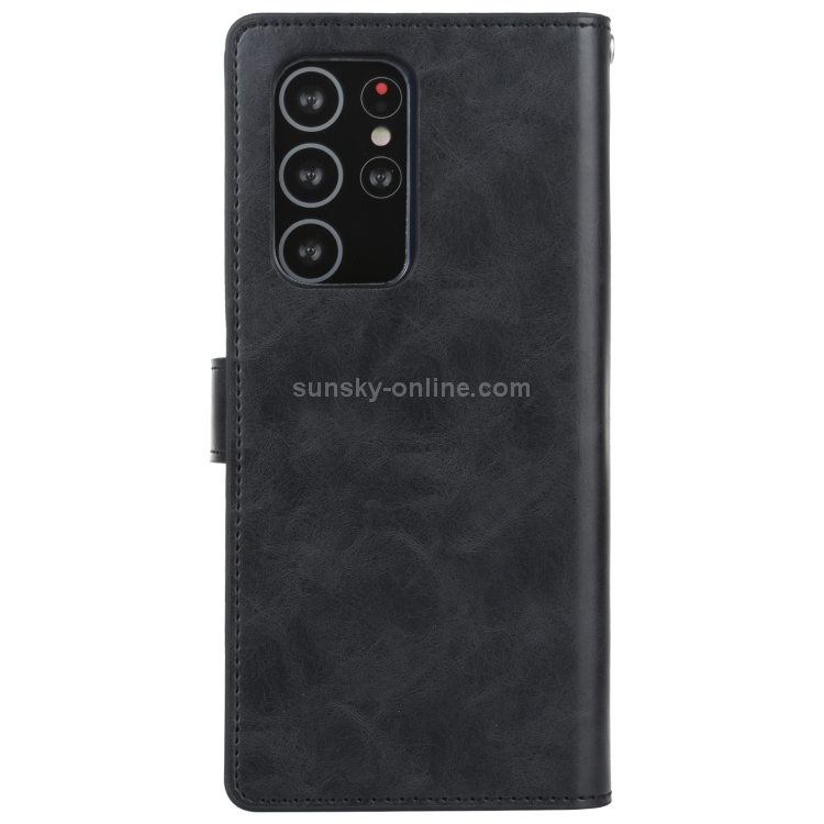 For Samsung Galaxy S21 Ultra 5G GOOSPERY Mansoor Series Crazy Horse Texture Horizontal Flip Leather Case With Bracket & Card Slot & Wallet(Black) For Samsung Galaxy S21 Ultra 5G GOOSPERY Mansoor Series Crazy Horse Texture Horizontal Flip Leather Case With Bracket & Card Slot & Wallet(Black)