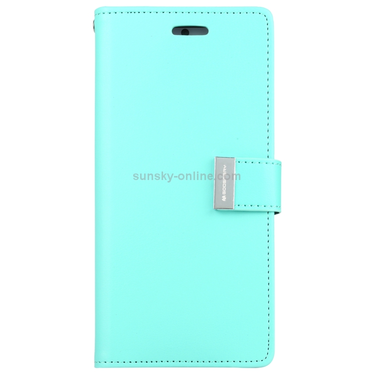 For Samsung Galaxy S21+ 5G GOOSPERY RICH DIARY PU + TPU Crazy Horse Texture Horizontal Flip Leather Case with Card Slots & Wallet (Mint Green)