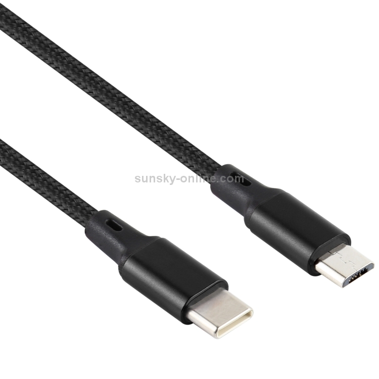 2A USB to Micro USB Braided Data Cable ความยาวสายเคเบิล 1 ม. (สีดำ)